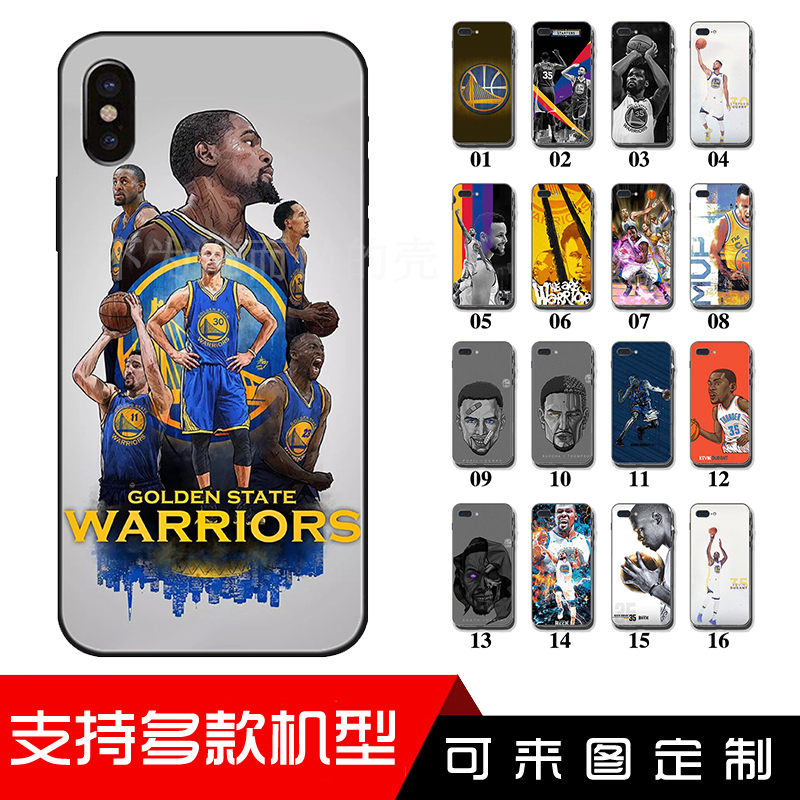 NBA勇士库里杜兰特周边同款手机壳苹果iphoneXsmax套6s软7男8plus