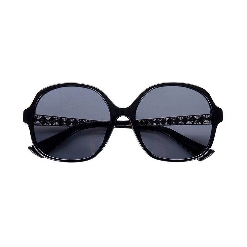 DIOR新款女士眼镜板材黑色镜框金属金色镜腿时尚太阳镜DIORAMA8F