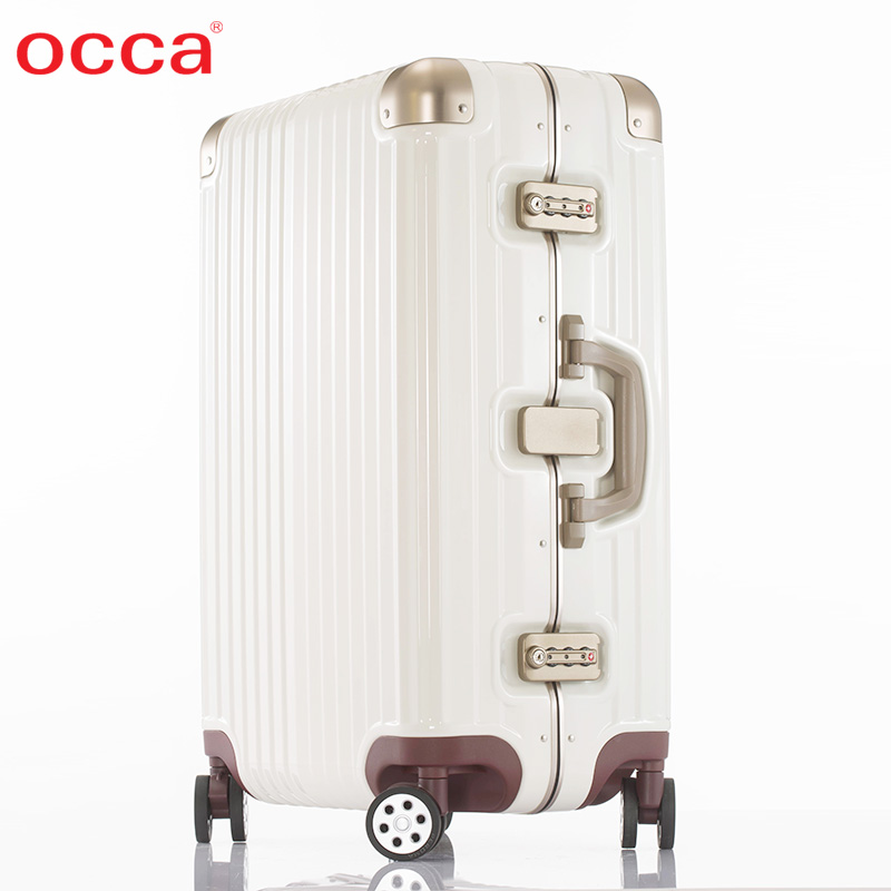 OCCA纯PC旅行箱 INS街拍风时尚拉杆箱 女20寸万向轮行李箱子男