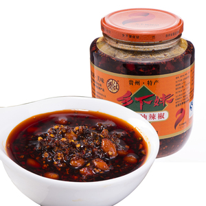 乡下妹正品花溪油辣椒900g贵州特产拌饭酱辣椒酱香辣酱 31.0$38.