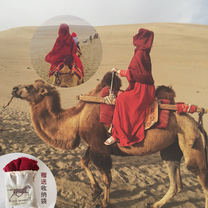 丝巾夏季防晒披肩女棉麻围巾民族风沙漠海边超大两用丝巾海滩度假夏季围巾