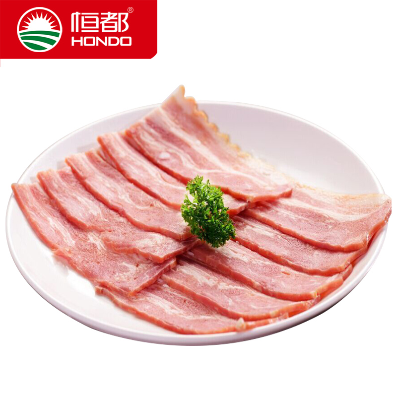 恒都牛肉培根片烧烤意面早餐手抓饼披萨肉片160g*3袋 原味