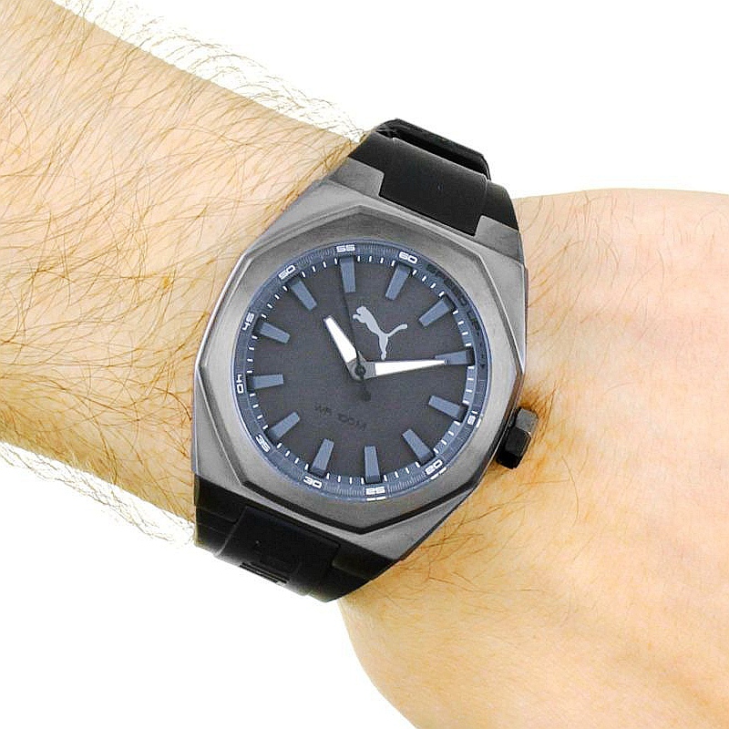 美国正品代购彪马运动男表Puma硅胶带夜光指针简约风防水石英手表