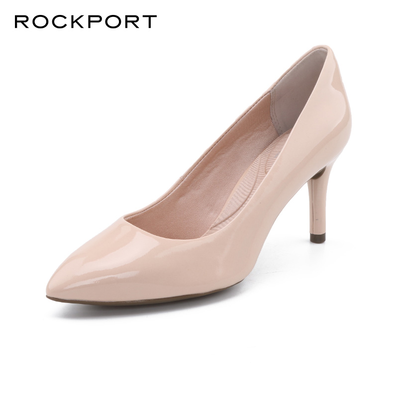 Rockport/乐步商务女鞋婚鞋漆皮时尚舒适尖头高跟鞋V78464