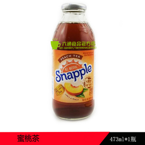 美国snapple 斯纳普/思乐宝 蜜桃味茶饮料 473ml*1瓶