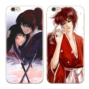 动漫浪客剑心/apple/苹果iphone5/5s/6/6s/6splus手机软壳diy定制