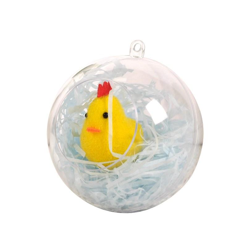 新款透明圣诞球开口圆球装饰吊挂球元旦新年节庆布置亚克力塑料球