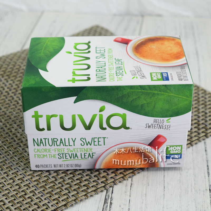 美国Truvia Stevia天然甜菊糖 植物糖代糖 零0卡里路甜味剂 菊糖