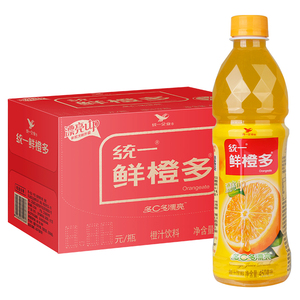 统一鲜橙多 span class=h>果汁/span>饮料450ml*15瓶 整箱 橙味饮料