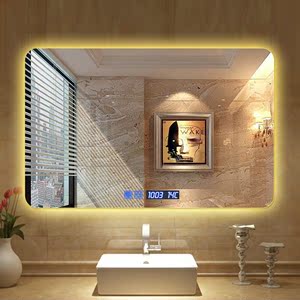 壁挂led浴室镜高清智能卫浴镜子带灯无框酒店厕所卫生间镜子
