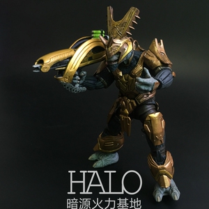 光环halo span class=h>麦克法兰/span>星盟鬼面兽金色酋长将官5寸