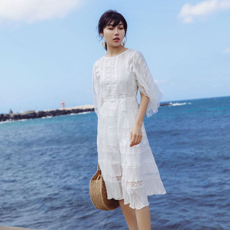巴厘岛度假裙泰国沙滩裙女夏海南三亚旅游衣服超仙连衣裙显瘦长裙