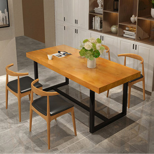 小户型铁艺休闲餐桌椅组合 家用客厅长方形简约 span class=h>桌子 