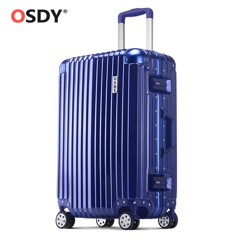 OSDY铝框拉杆箱男24寸万向轮登机箱女旅行李箱26大学生韩版密码箱