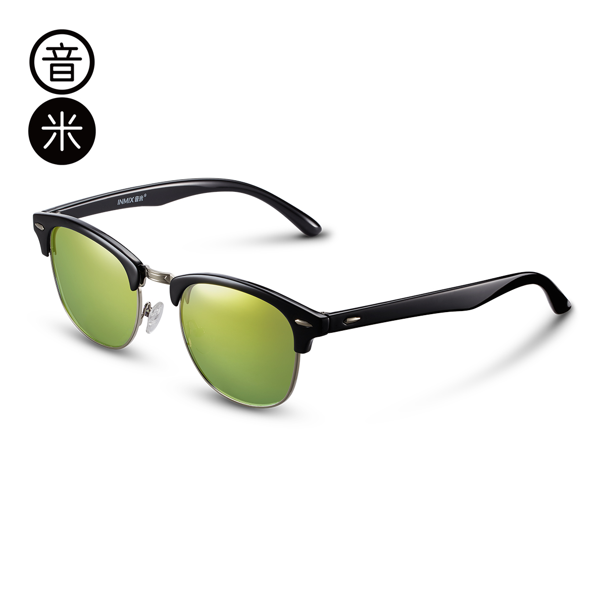 音米偏光太阳镜TR90金属半框时尚潮人个性墨镜男同款眼镜