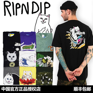 新衣城 rip n dip 正品祈祷中指贱猫滑板ripndip男女短袖 span class=