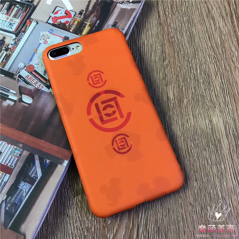 冠希同款潮牌CLOT橙色苹果X手机壳iPhone7/8保护套6S软壳个性潮女