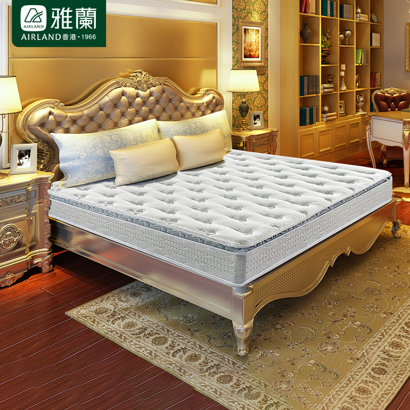雅兰床垫 AIR豪华 透气孔空调面料乳胶床垫1.5 1.8弹簧席梦思聚