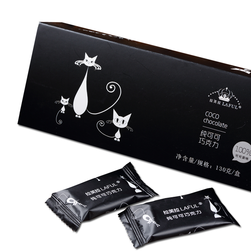 拉芙拉100%黑巧克力礼盒装送女友纯可可脂散装批发休闲烘焙零食品