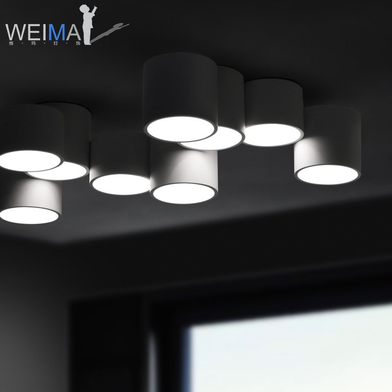 维玛 led客厅组合吸顶灯简约现代卧室灯创意个性几何餐厅灯具灯饰