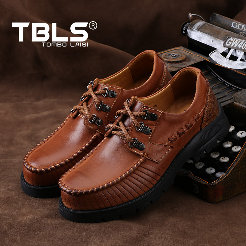 TBLS/汤铂莱斯皮鞋日常户外休闲鞋户外工装男鞋头层皮低帮鞋潮鞋