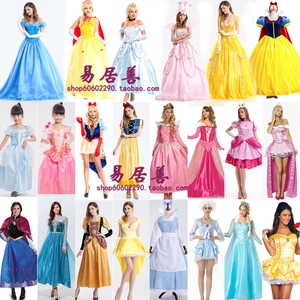 万圣节服装迪士尼成人白雪公主 span class=h></p></a>裙 /span>晚礼服灰姑娘
