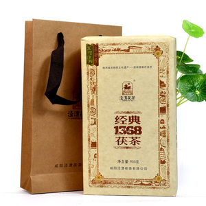 泾阳伏茶砖 泾渭茯茶 2016年900g克 经典1368茯茶 金花茯砖黑茶叶$