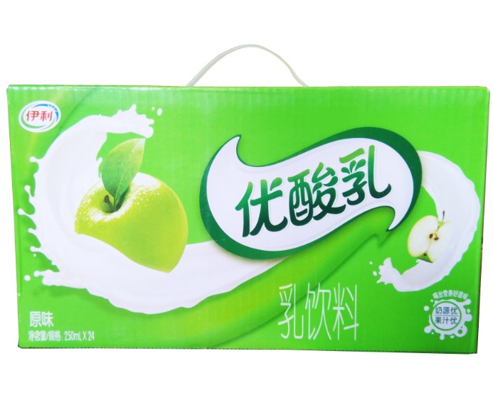 3月产伊利优酸乳24盒包邮原味酸奶250ml 整箱促销打折ad钙
