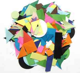 彩色折纸 几何图形小纸片 混装包 幼儿手工材料 手工纸
