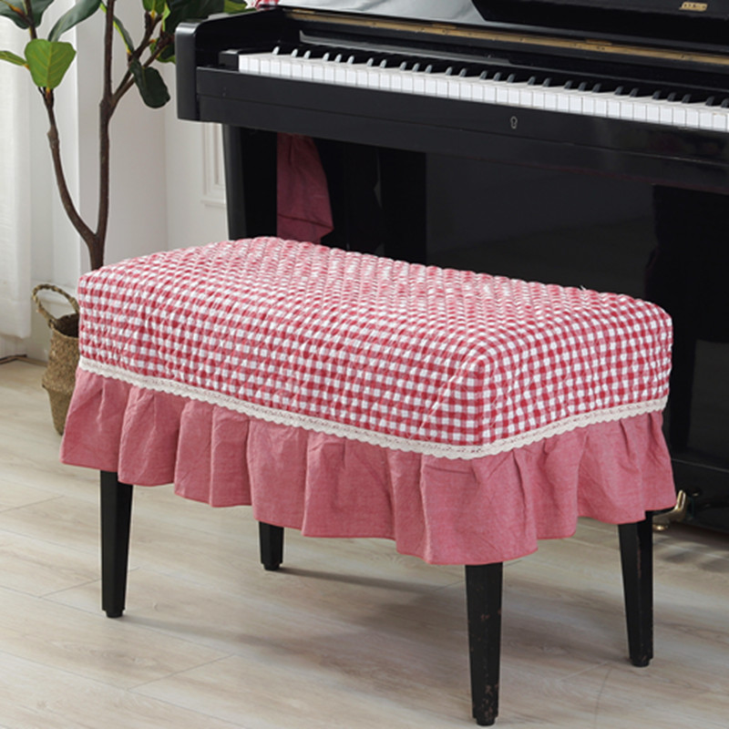 钢琴凳套罩单人夹棉钢琴凳垫座椅套现代简约风双人防尘钢琴椅子罩