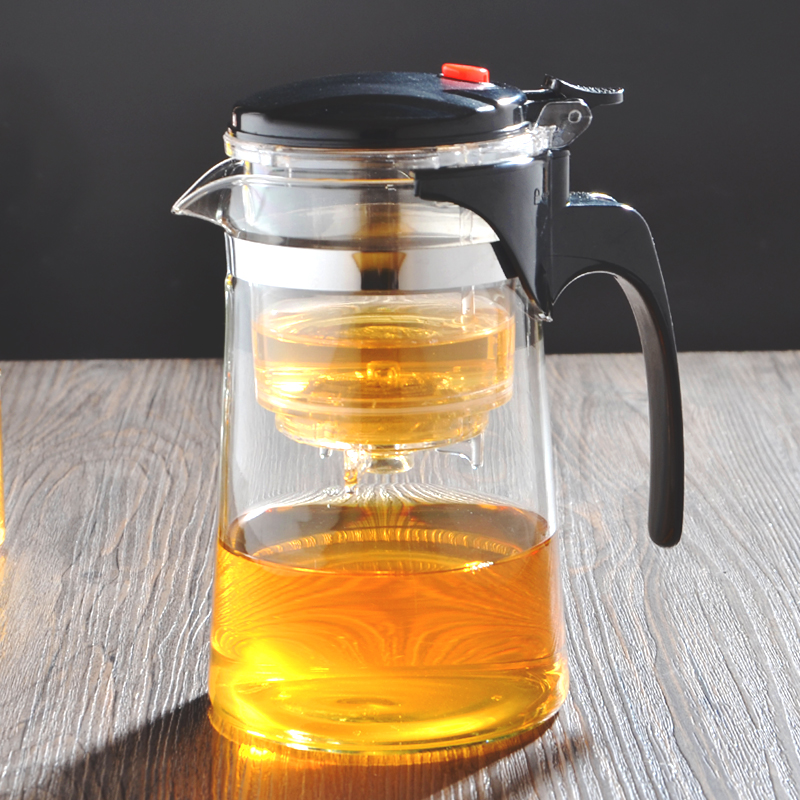 飘逸杯泡茶壶耐高温玻璃花茶壶可拆洗过滤冲茶器家用养生壶红茶具