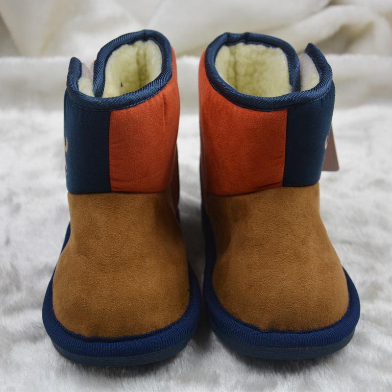 雪娃娃棉鞋冬款女童鞋1-2岁男童雪地靴 加绒保暖宝宝冬季鞋子特价