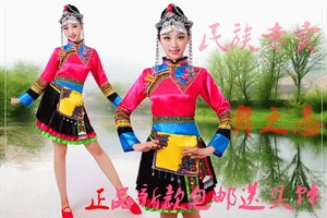 畲族民族服装女舞蹈演出服装图片