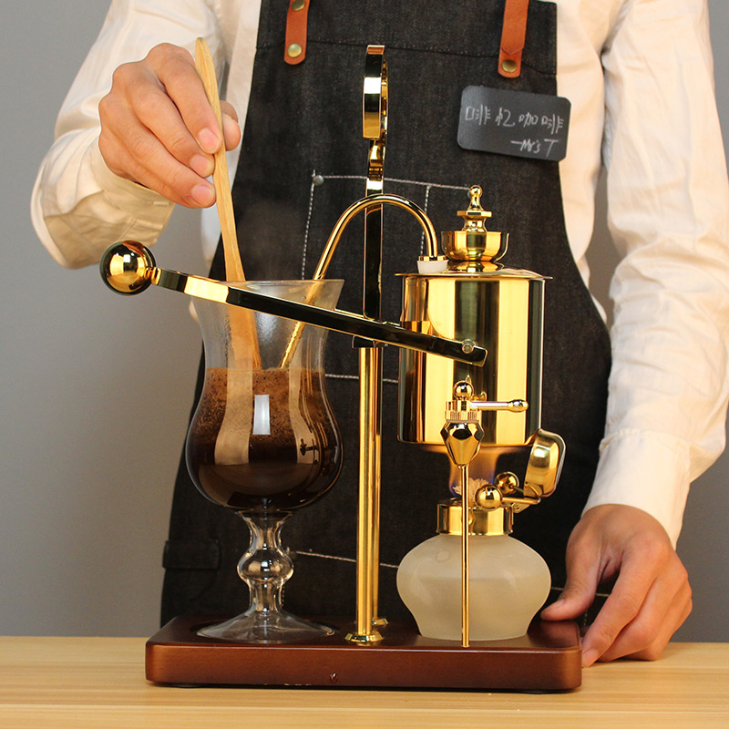 皇家比利时咖啡壶 家用不锈钢比利时壶套装 虹吸式手动煮咖啡机