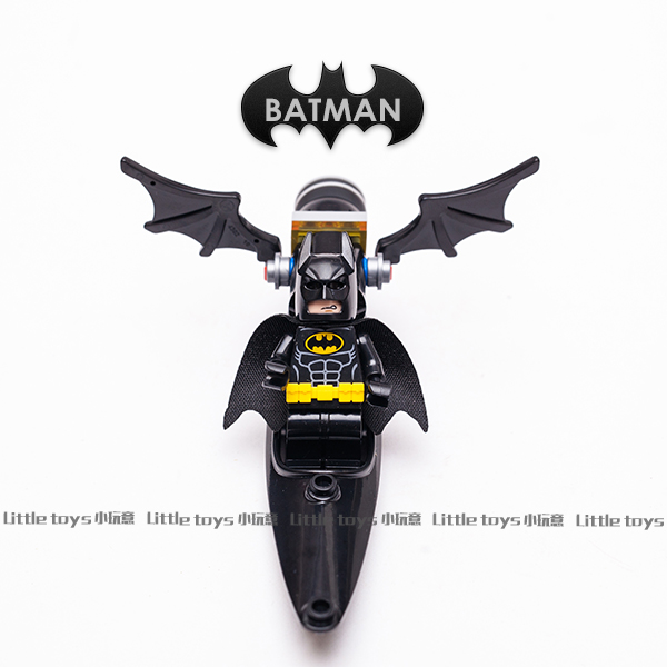 小小积木人 黑暗骑士 蝙蝠侠 飞行战艇 积木玩具 模型摆件手办