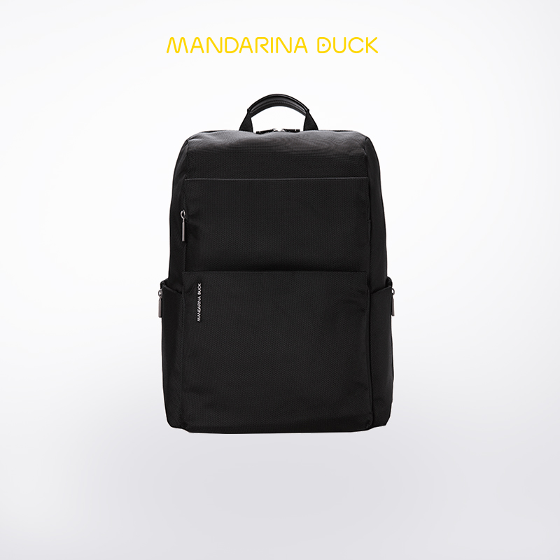 Mandarina Duck/意大利鸳鸯商务休闲时尚双肩背包纯色容量大