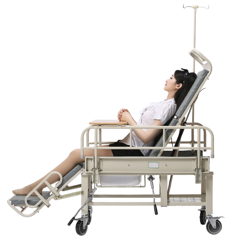 助邦多功能全曲护理床家用医用轮椅式老人瘫痪病床呼叫尿湿报警
