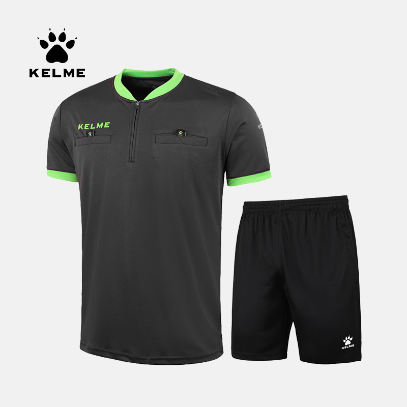 KELME卡尔美 正品足球裁判服套装 专业纯色足球比赛裁判球衣装备