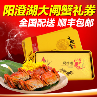 阳澄湖大闸蟹礼券礼品卡中秋螃蟹购物提货券698型鲜活8只装大闸蟹