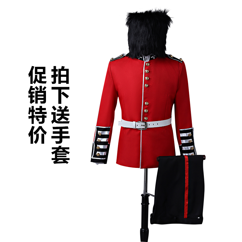 欧洲宫廷服儿童成人男英国皇家卫队卫兵仪仗队军乐队威廉王子服装