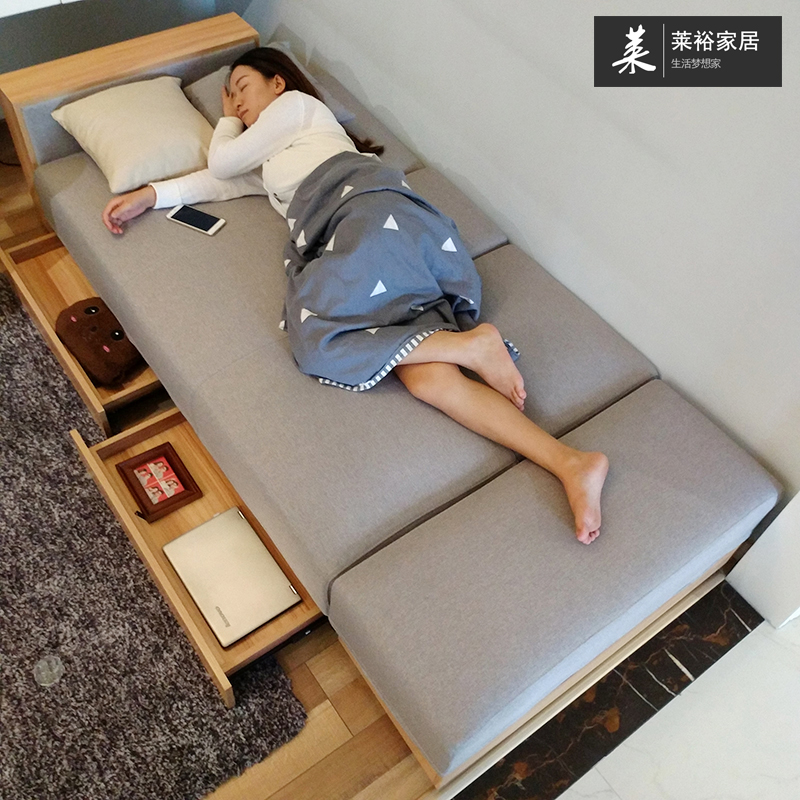 小户型省空间可折叠多功能沙发床坐卧两用带储物收纳客厅单人双人