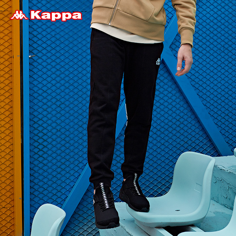 KAPPA卡帕男运动长裤休闲裤卫裤小脚裤纯色|K0852AK67D