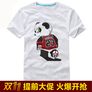 易建联t恤 熊猫飞人23号篮球队服短袖运动衣服中国队cba新款