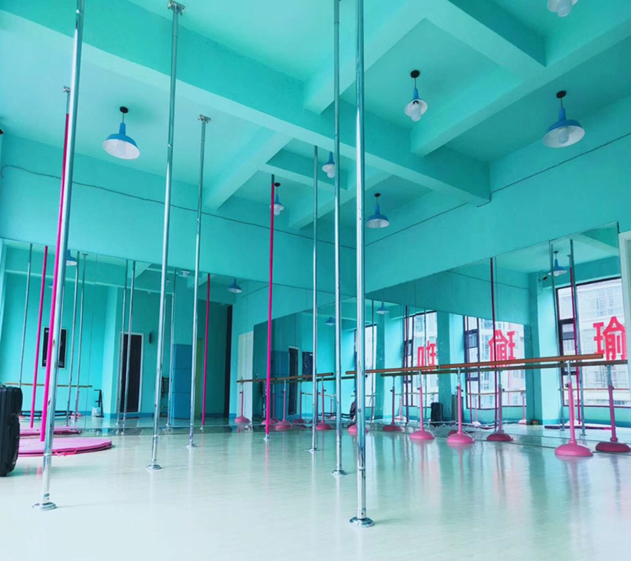 加厚不锈钢固定钢管舞钢管 舞蹈室专用 室内家用跳舞杆训练便携式