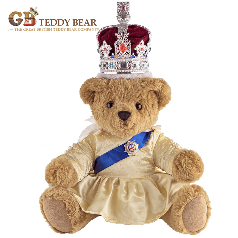 gb teddy bear 英国大不列颠泰迪熊 女王queen毛绒玩具公仔礼物