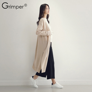 毛衣外套女韩版宽松2018早春新款春秋薄款夏季针织衫开衫女中长款针织衫女