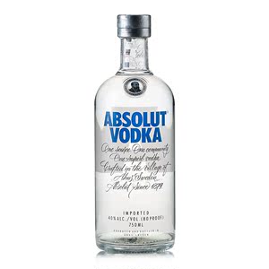 洋酒伏特加瑞典绝对原味伏特加absolutvodka 原味750ml 正品原装