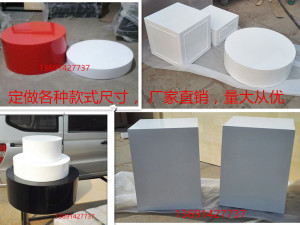 圆形方形烤漆展示台地台圆立柱形婚纱店试衣台站台模特试衣地台烤漆展示台
