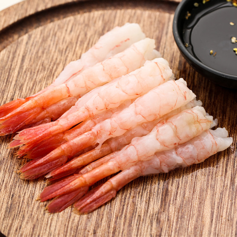 【大脸猫生鲜】加拿大北极甜虾刺身30只即食去壳甜虾日式料理80