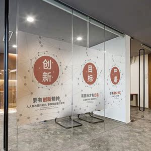 公司隔断玻璃门图片